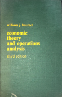 Image of Economic theory and operations analysis