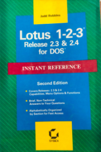 Image of Lotus 1-2-3 Release 2.3 & 2.4 For Dos Instant Reference