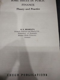 Image of Some Issues in Public Finance Theory and Practice