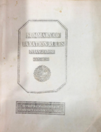 Image of Summar Of Taxation Rules In Bangladesh 2003-2004