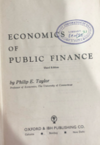 Image of The Economics Of Public Finance